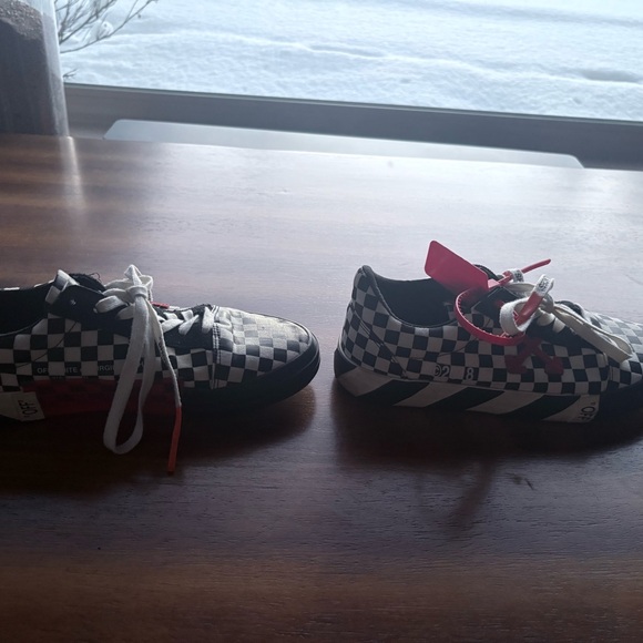 Virgil Abloh Off-White Black and White Checkered Sneakers